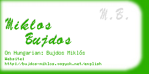 miklos bujdos business card