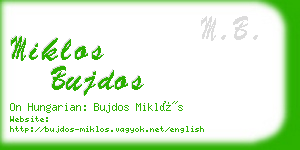 miklos bujdos business card